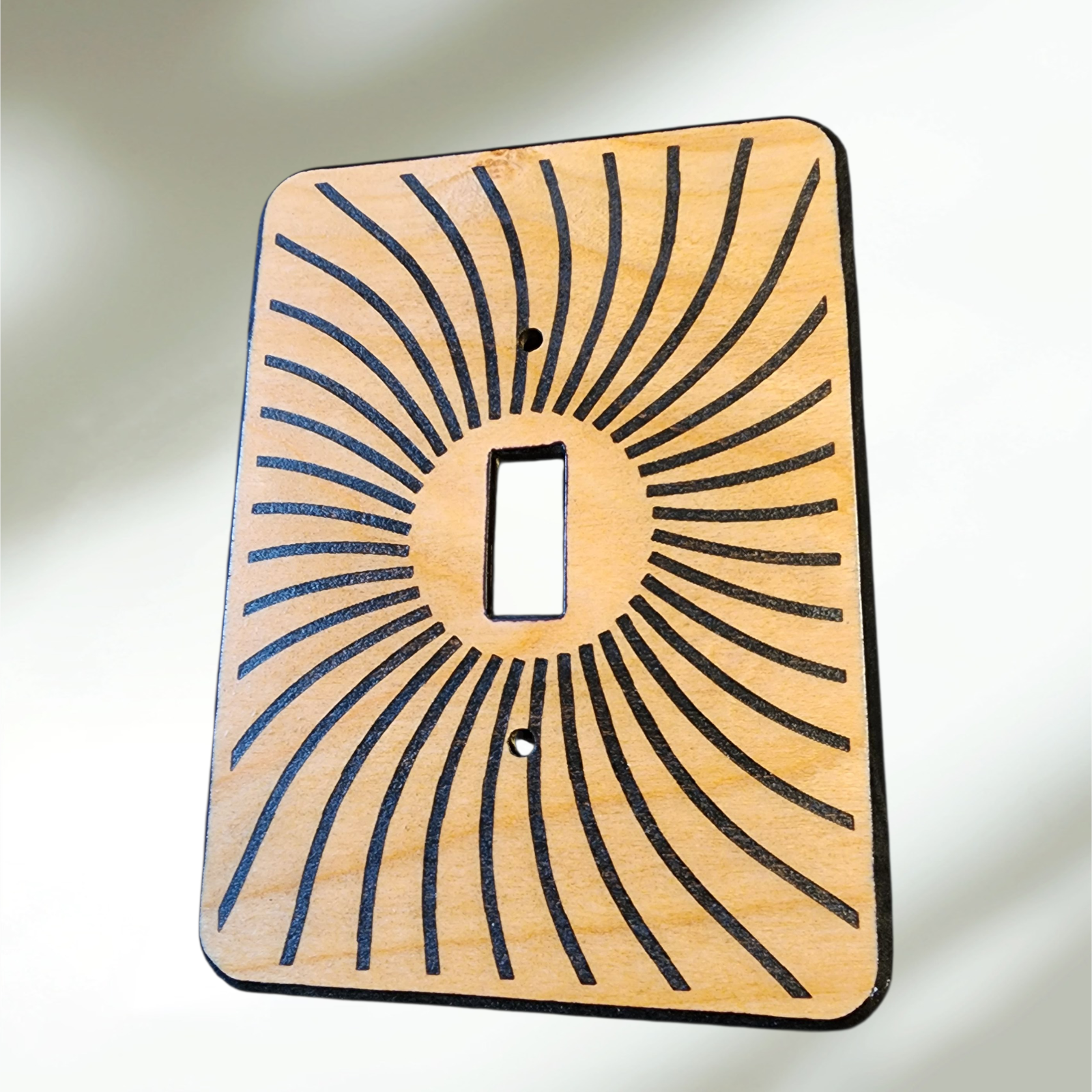 Switch plate covers engraved in wood with a. wood with a customer design and pattern. made to any configuration