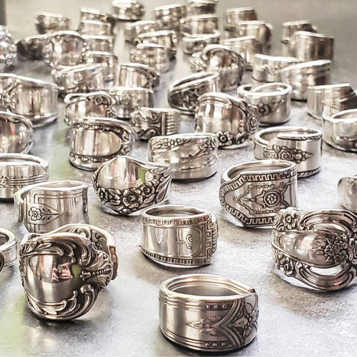 Silverplate Spoon Ring genuine vintage spoons upcycled