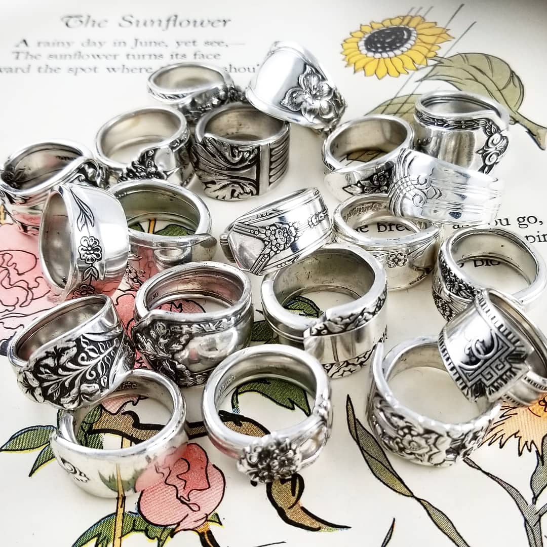 Silverplate Spoon Ring genuine vintage spoons upcycled