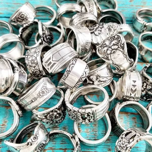Silverplate Spoon Ring genuine vintage spoons upcycled