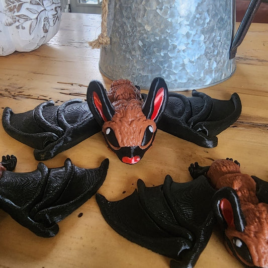 Sparky Halloween Bats feature intricate designs and bright colors 3D Print - Hats Signs Patches 3D printing Engraving