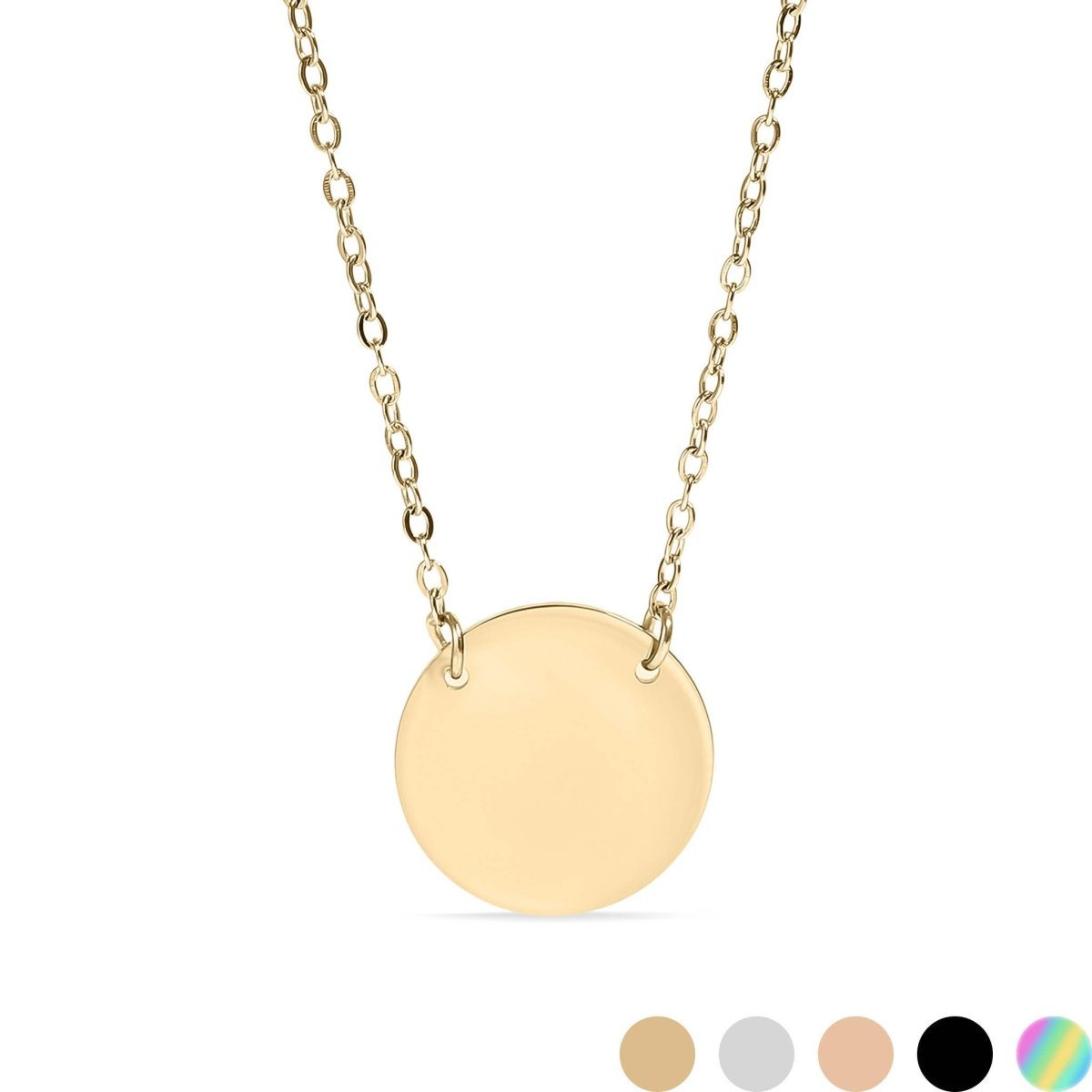 Stainless Steel Gold Blank Circle Necklace for Engraving