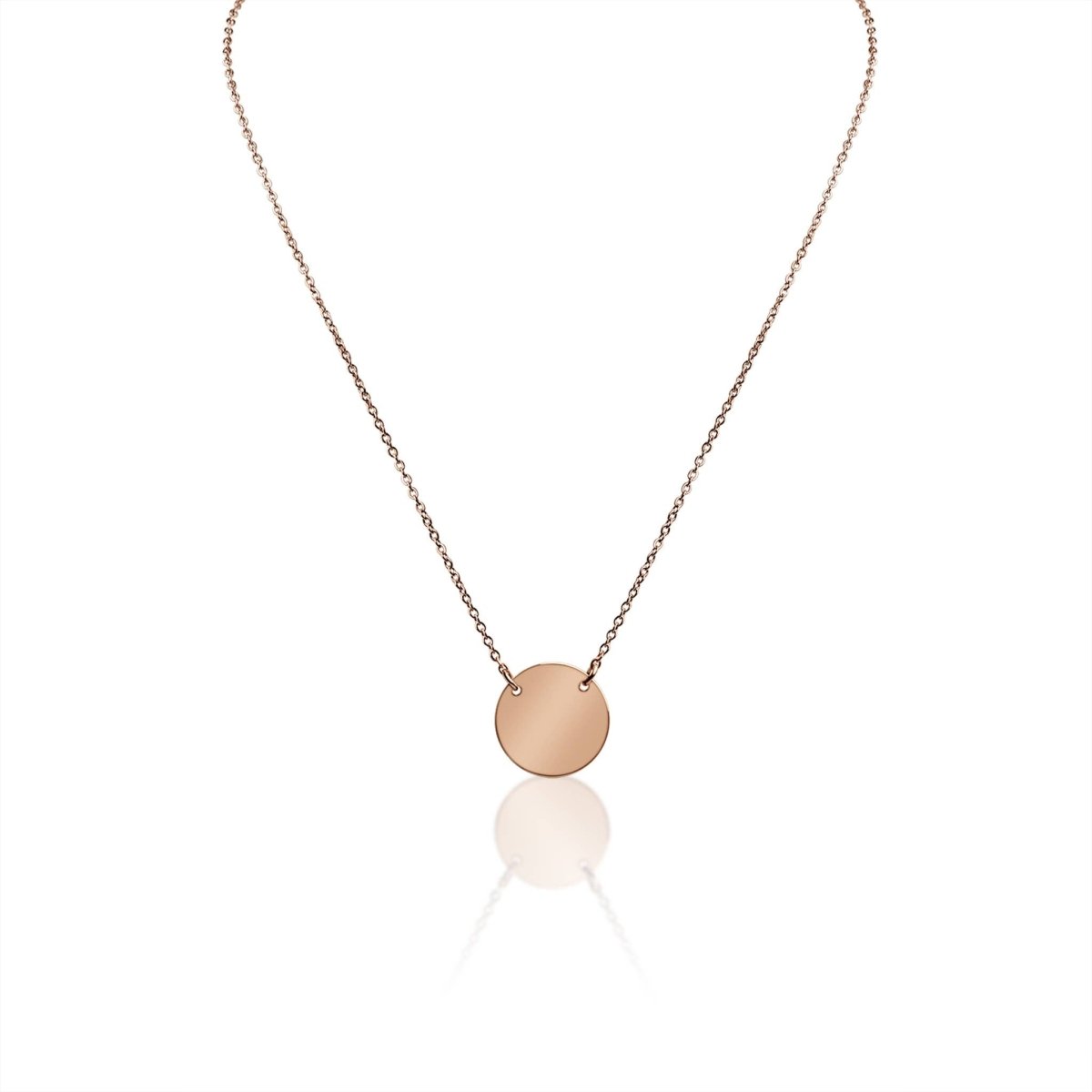 Stainless Steel Gold Blank Circle Necklace for Engraving