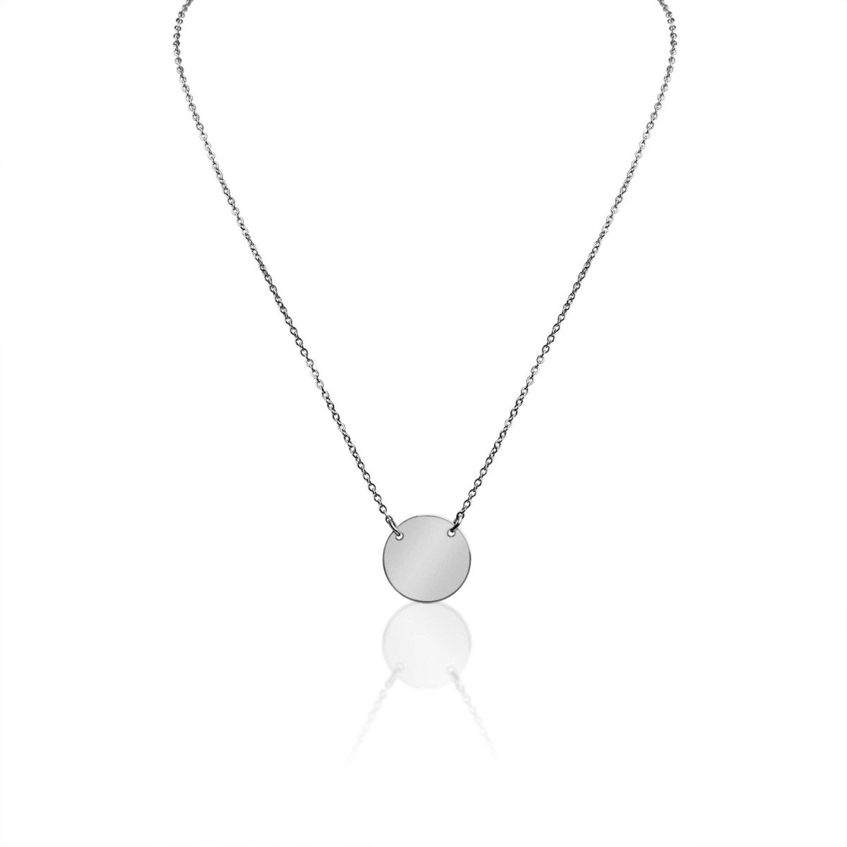 Stainless Steel Gold Blank Circle Necklace for Engraving