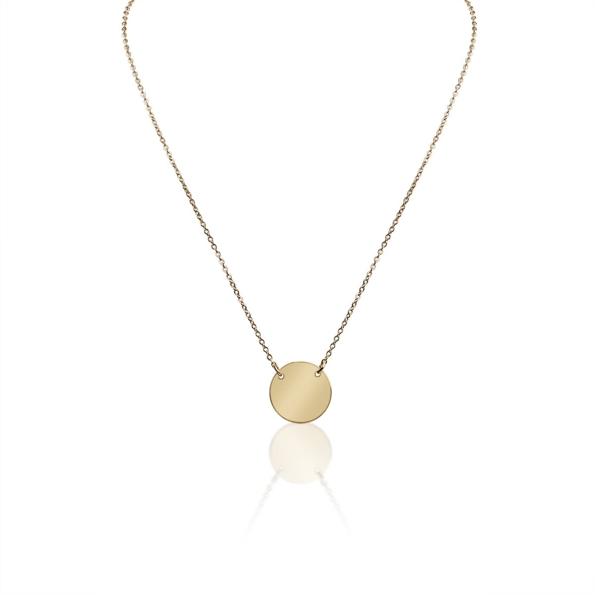 Stainless Steel Gold Blank Circle Necklace for Engraving