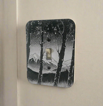 Light Switch Cover Decorative Engraved Aspen Meadow Art