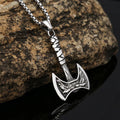 Viking Style Crow Ax Necklace