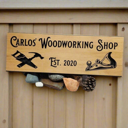 Wood Carved Rectangle Sign designed for a Great gift for Him or Her Address Home Ranch Sign