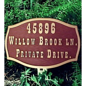 Address Entry Way Drive Way Personalized Sign - Hats Signs Patches 3D printing Engraving