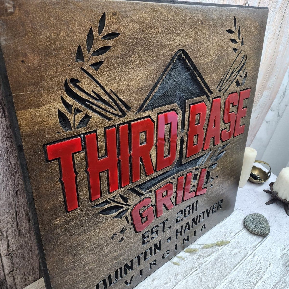 Carved Wood Address Signs Personalized