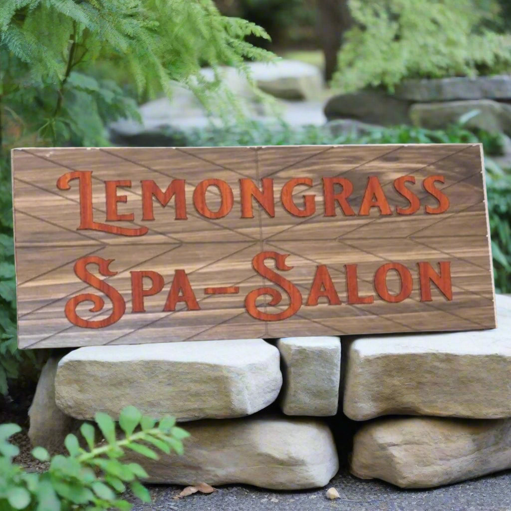 Carved Wood Business Home Office Signs wooden sign