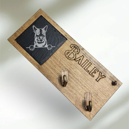 Dog Leash and Collar Holder Hanger - Hats Signs Patches 3D printing Engraving