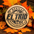Custom Round Outdoor Company Logo Sign - Rustic Style
