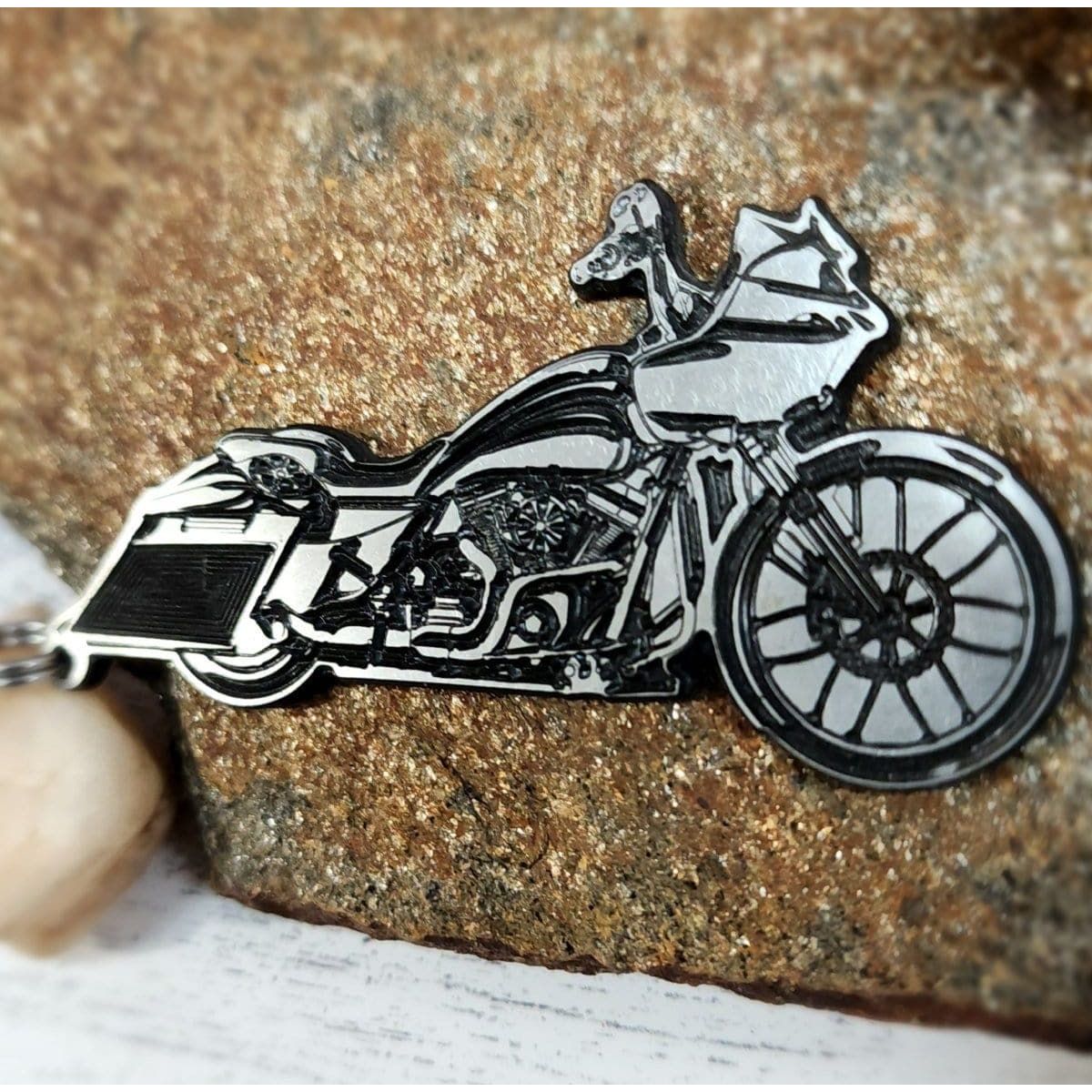 Harley Davidson Street Glide Key Chain Ring Personalized