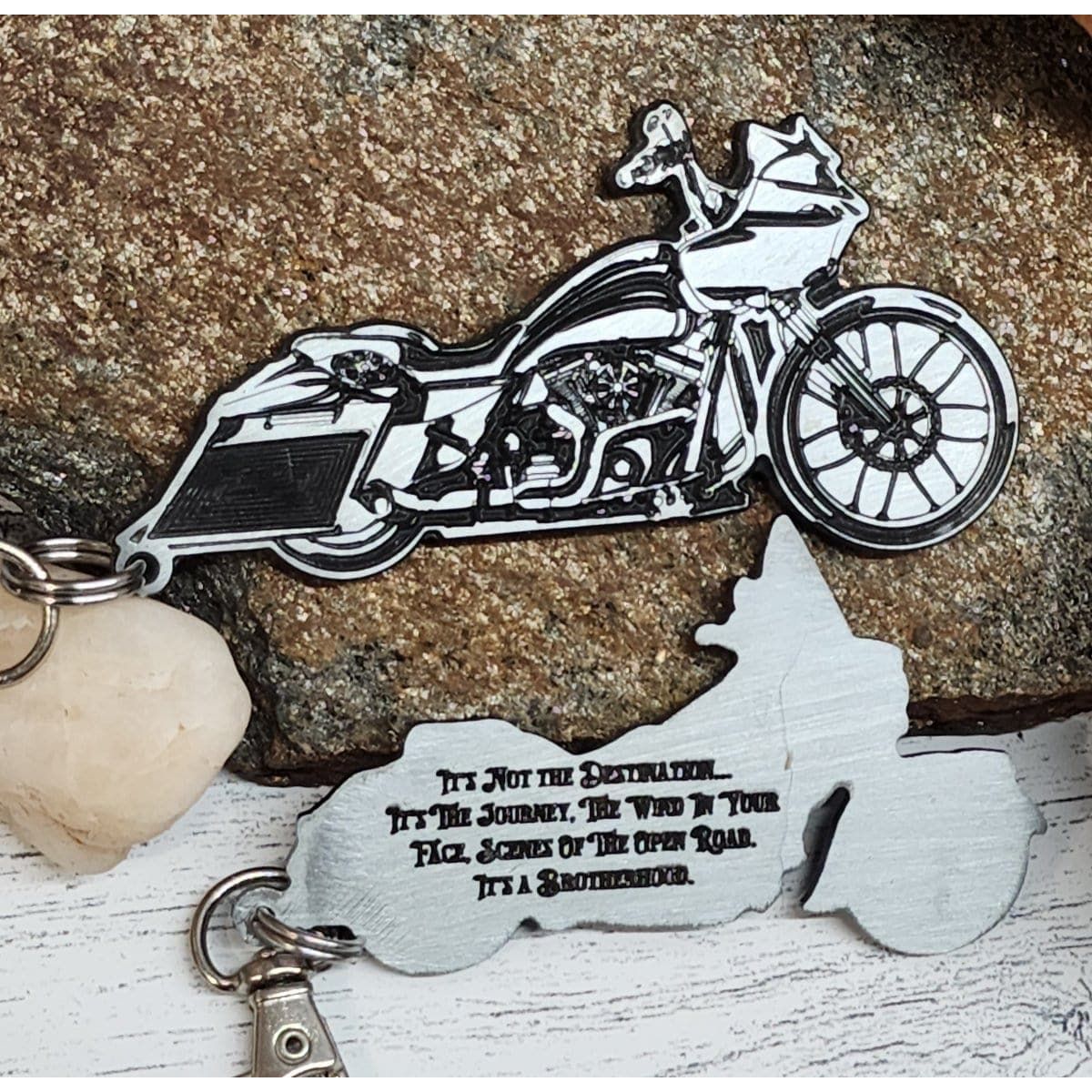 Harley Davidson Street Glide Key Chain Ring Personalized