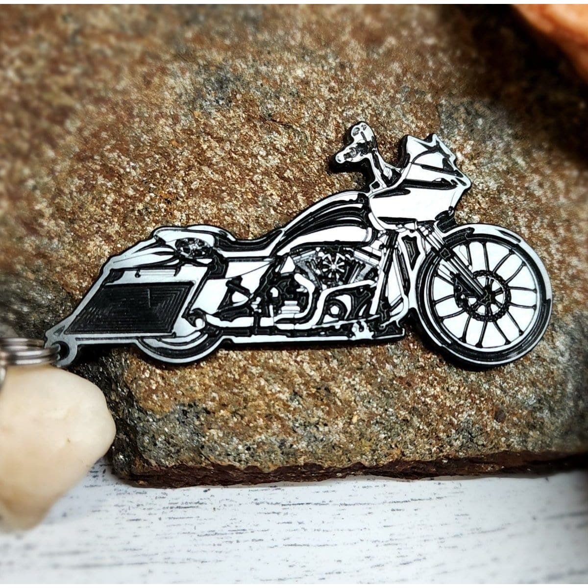 Harley Davidson Street Glide Key Chain Ring Personalized