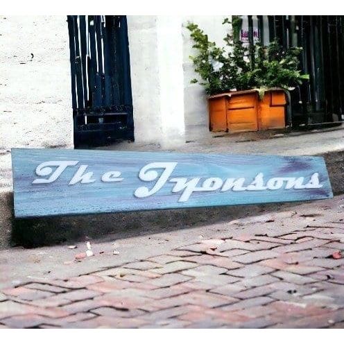 Hand-made rustic wood carved sign, perfect for mountain, log cabin, or lakefront addresses. Custom design for weddings, anniversaries, & welcome rustic decor.