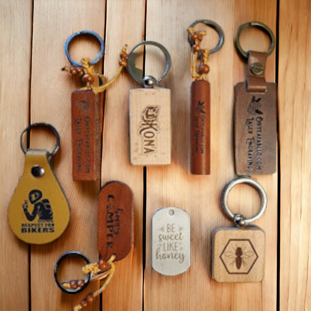 Key Chains Business Logo Marketing Branding Set of 6 many styles to choose from