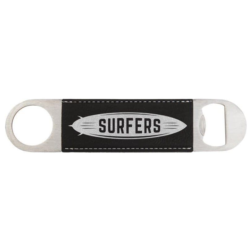 Leatherette Bottle Opener Key Chain ( Set of 5 ) With your Monogram Logo Image or Names a Great gift