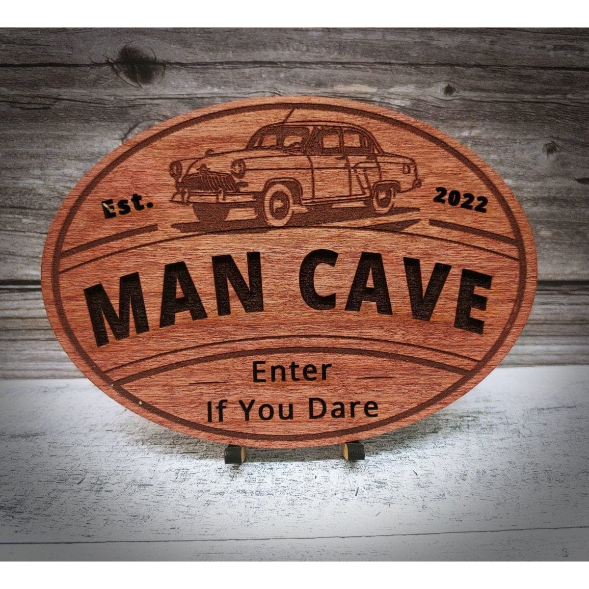Man Cave Sign Wall Art Decal - Large Black Vinyl Sticker For Game Room Door Or Bedroom