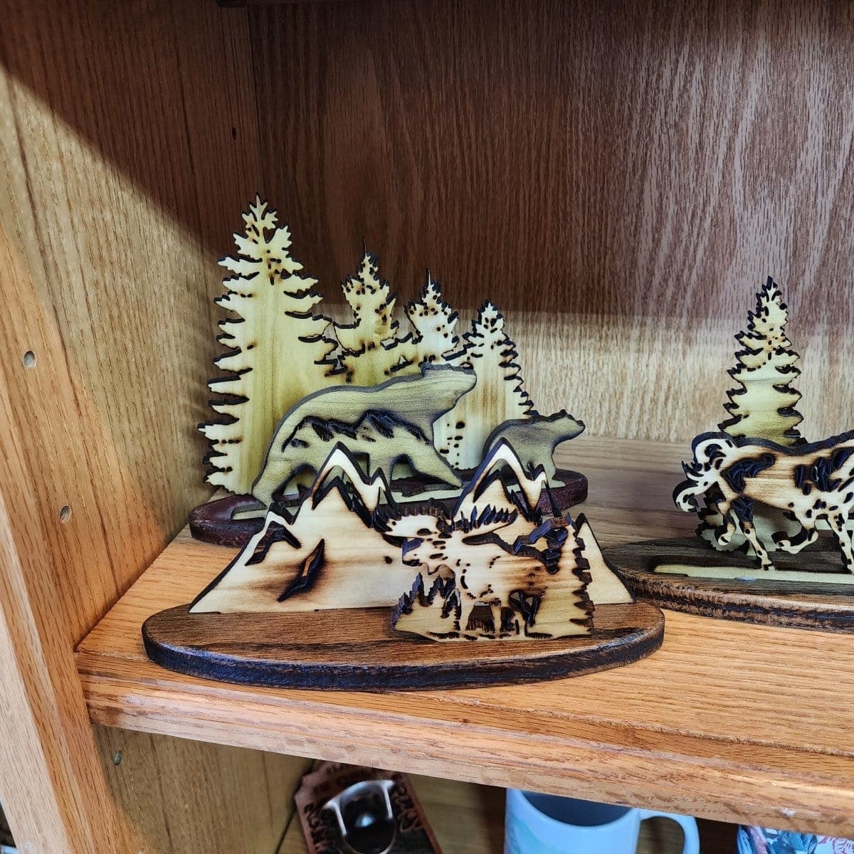 Napkin Letter Holder Shelf Table Center Piece Dueling Elk