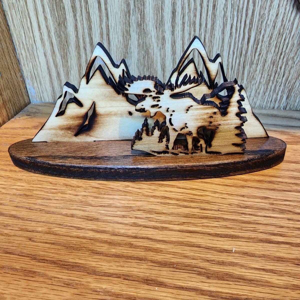 Napkin Letter Holder Shelf Table Center Piece Dueling Elk