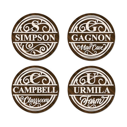 Personalized Home Signage Monograms 3D wood Signs - Hats Signs Patches 3D printing Engraving