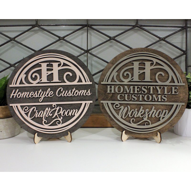 Personalized Home Signage Monograms 3D wood Signs - Hats Signs Patches 3D printing Engraving