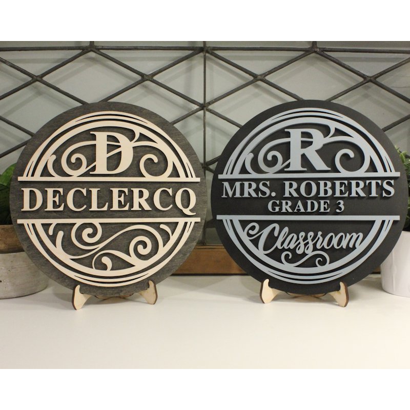 Personalized Home Signage Monograms 3D wood Signs - Hats Signs Patches 3D printing Engraving