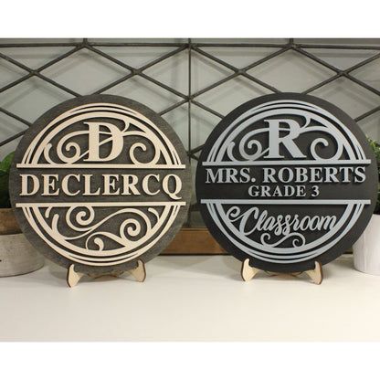 Personalized Home Signage Monograms 3D wood Signs - Hats Signs Patches 3D printing Engraving