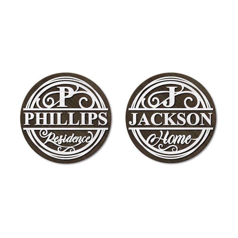 Personalized Home Signage Monograms 3D wood Signs - Hats Signs Patches 3D printing Engraving