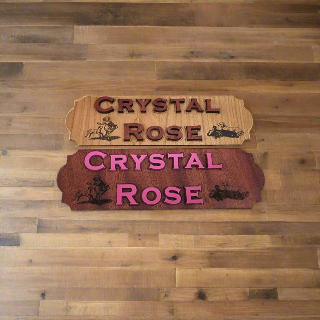 Personalized Acrylic Wood Room Sign With Images Made to Order