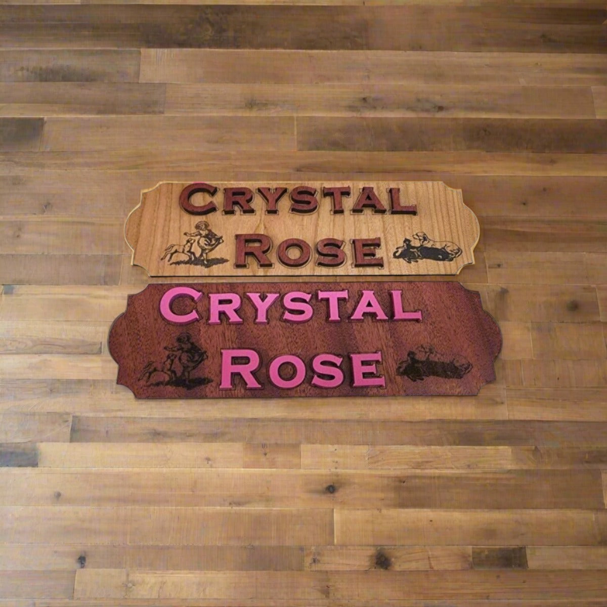 Personalized Acrylic Wood Room Sign With Images Made to Order