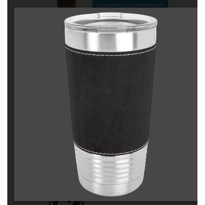 Polar Camel 20 oz. Leatherette Tumbler with Clear Lid Personalized