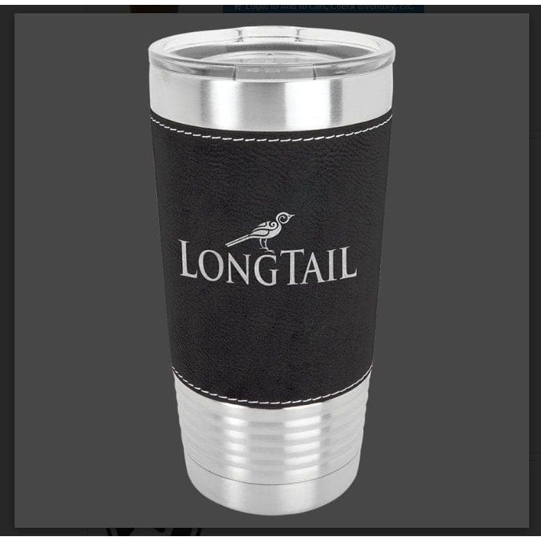 Polar Camel 20 oz. Leatherette Tumbler with Clear Lid Personalized