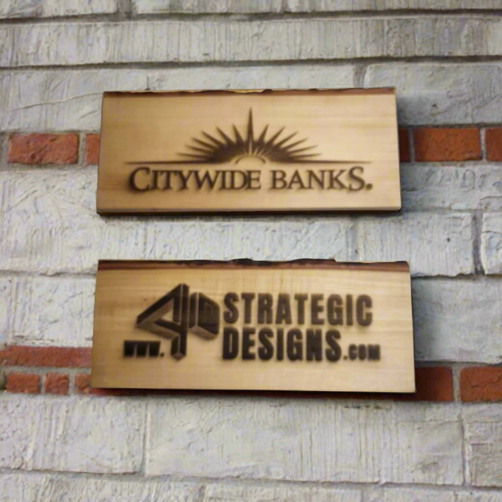 Custom Rustic Wood Sign with Logo - Personalized and Made to Order