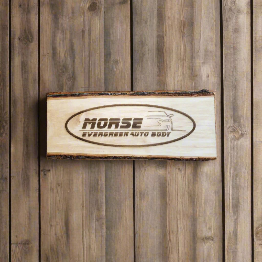 Custom Rustic Wood Sign with Logo - Personalized and Made to Order