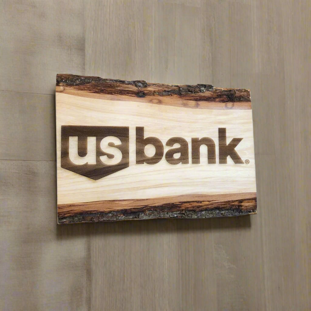 Custom Rustic Wood Sign with Logo - Personalized and Made to Order