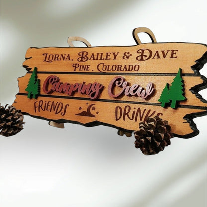 Rustic Wood Plank Sign - Hats Signs Patches 3D printing Engraving