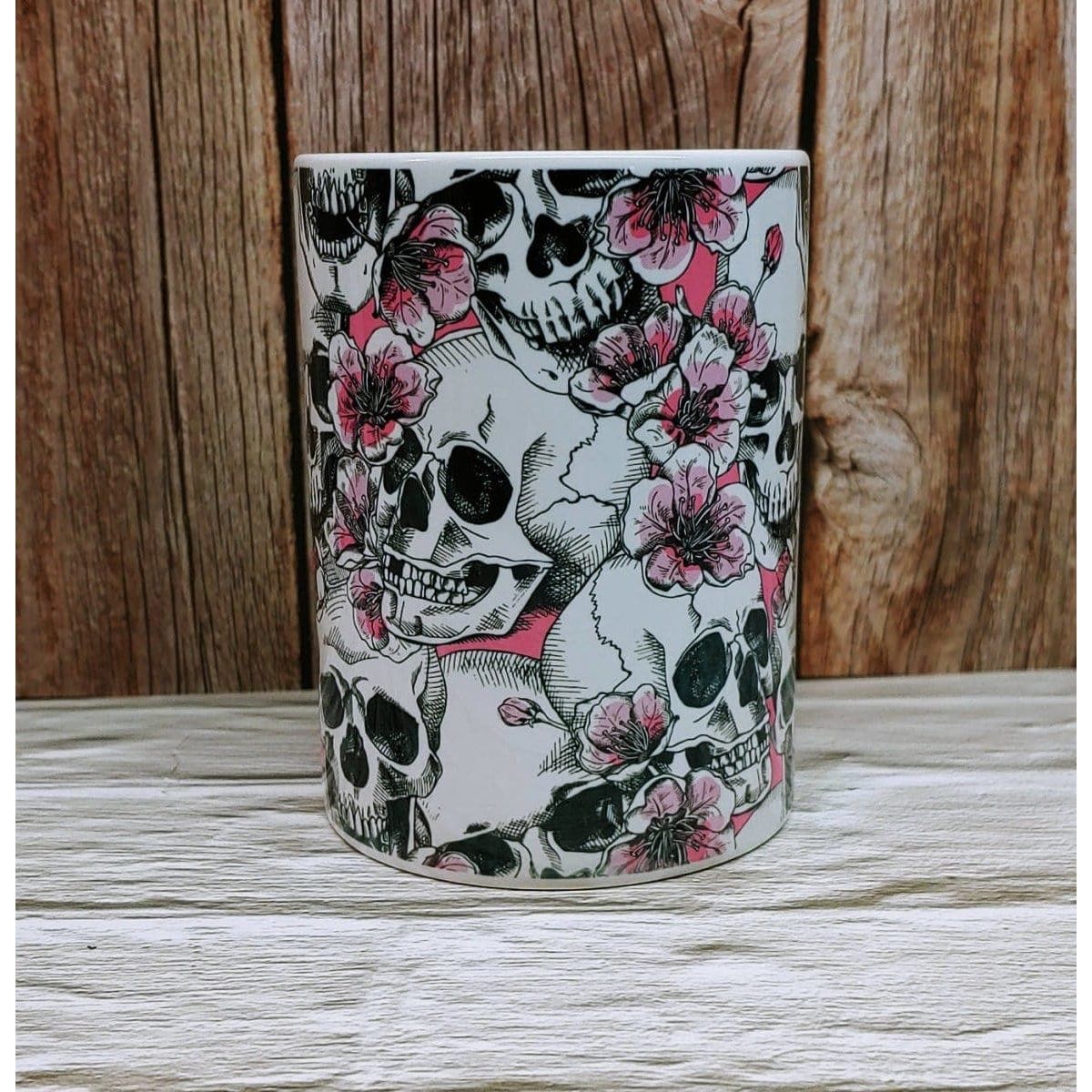 Skulls and Roses Coffee Tea Mug - Hats Signs Patches 3D printing Engraving