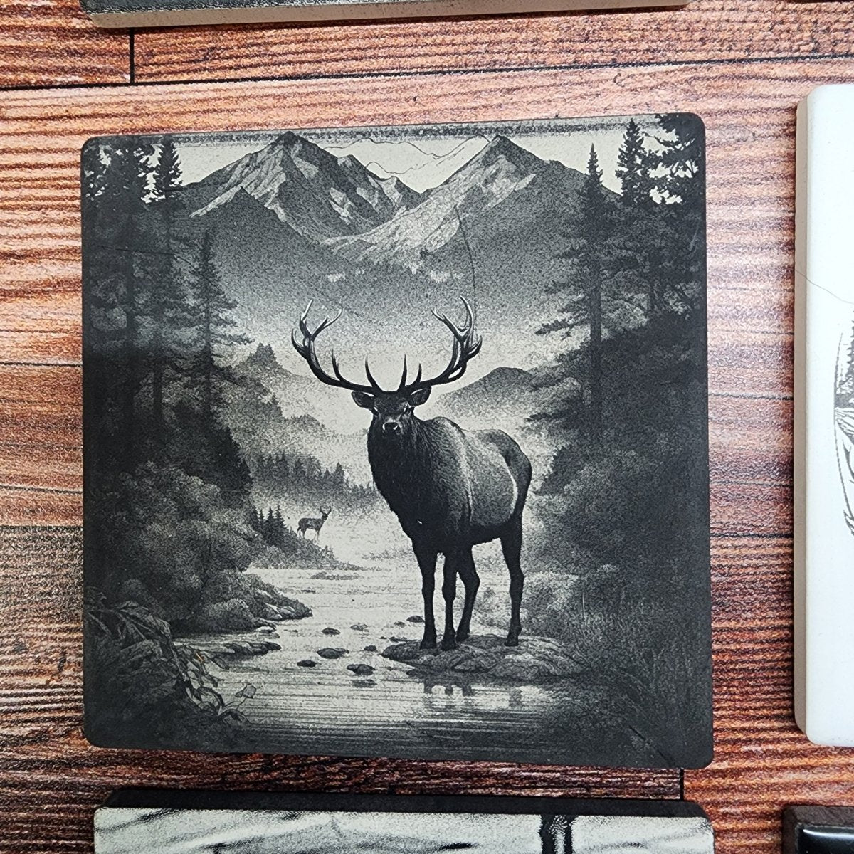 Slate or Ceramic Coaster set of 5 With your Monogram Name, Image or Logos Personalized