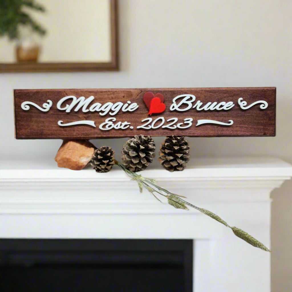 Wedding Guest Memory Reception Gift Bride Groom Name Sign