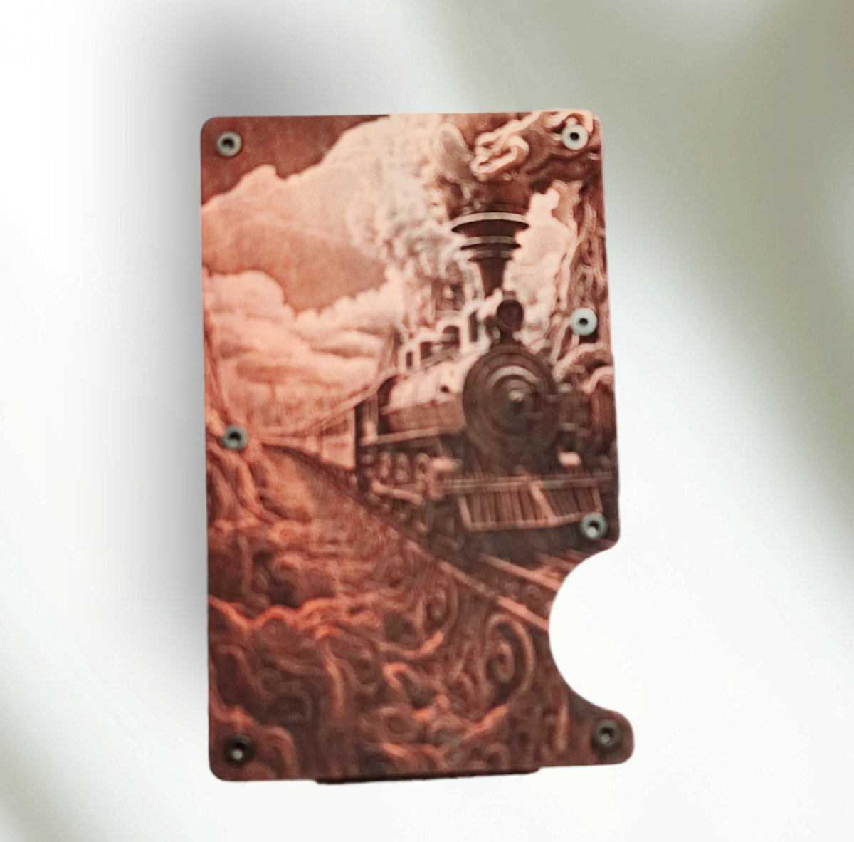Wood Aluminum Credit Card Holder with Money Clip Great Gift for Boyfriend, Husband