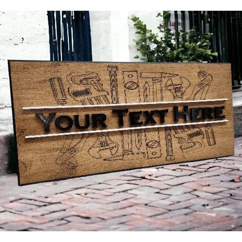 Custom Wood Business Signs for plumbers, electricians, mechanics, welders, and machinists. Handcrafted and personalized to showcase your trade with rustic charm and professional style. Perfect for shops, garages, or office displays