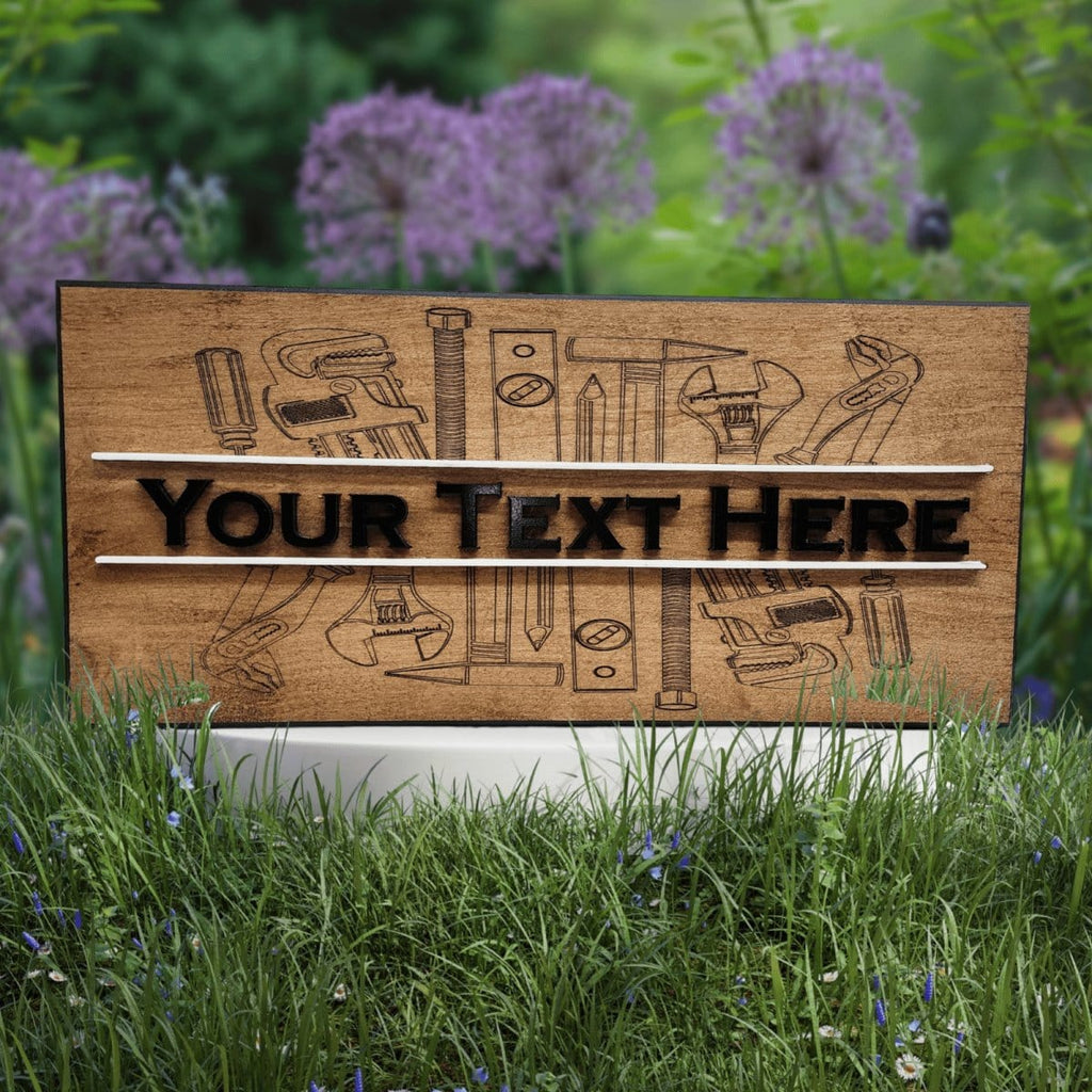 Custom Wood Business Signs for plumbers, electricians, mechanics, welders, and machinists. Handcrafted and personalized to showcase your trade with rustic charm and professional style. Perfect for shops, garages, or office displays
