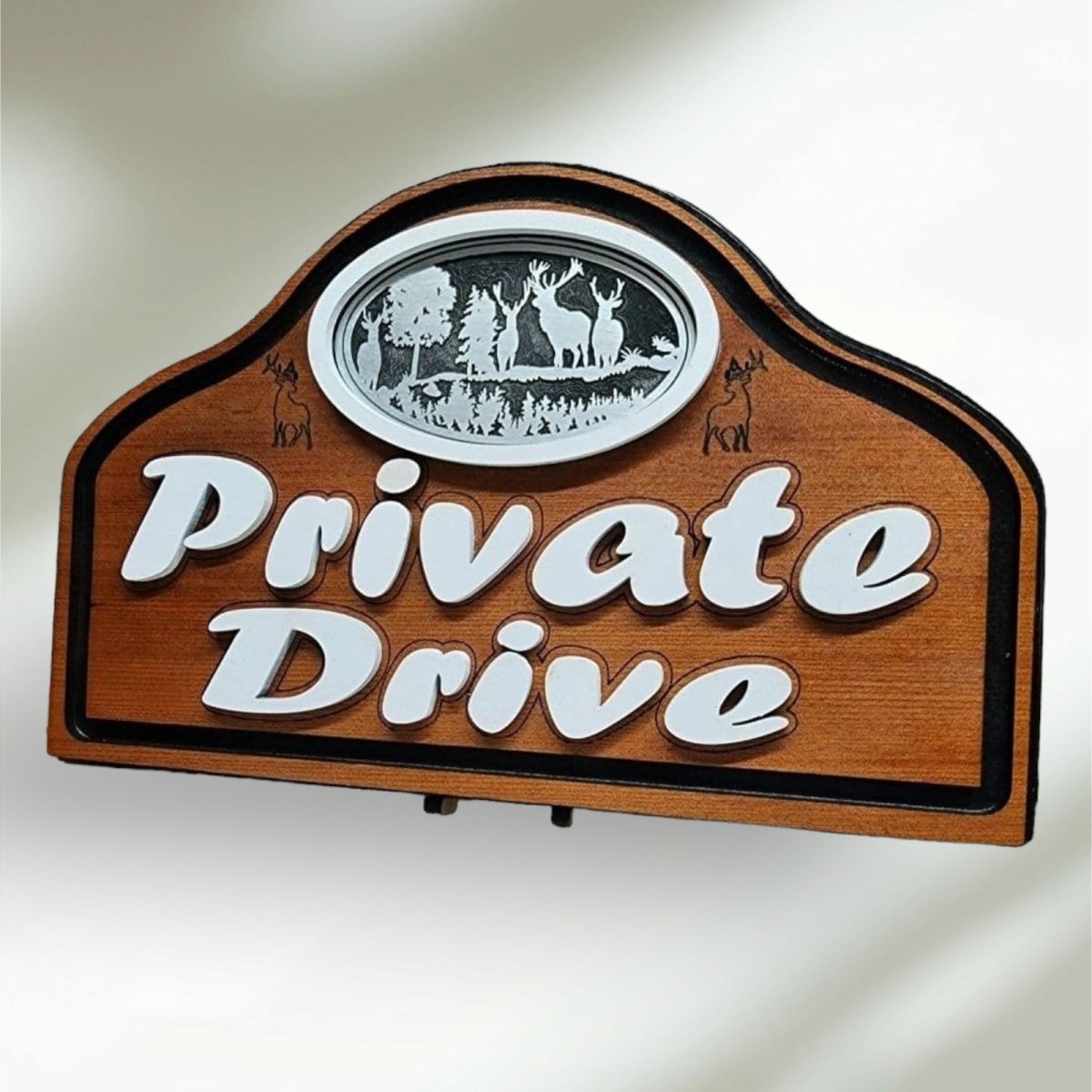 Wood Carved Lasered Sign with 3D Zinc Machined inlay personalized for you - Hats Signs Patches 3D printing Engraving