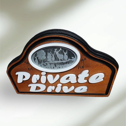 Wood Carved Lasered Sign with 3D Zinc Machined inlay personalized for you - Hats Signs Patches 3D printing Engraving