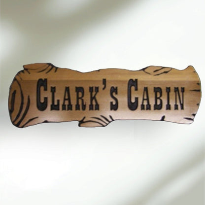 Wood Carved Log Sign Custom Wood Signs Address home Ranch RV Camping Signs - Hats Signs Patches 3D printing Engraving