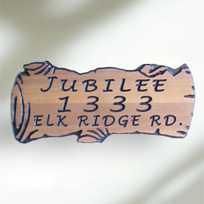 Wood Carved Log Sign Custom Wood Signs Address home Ranch RV Camping Signs - Hats Signs Patches 3D printing Engraving