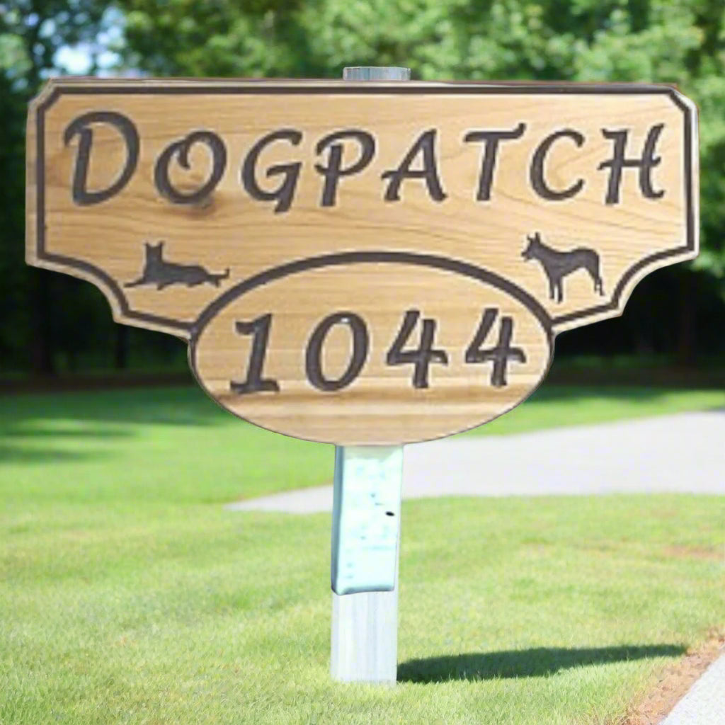 Wood Carved Oval Sign designed for a Great gift for Him or Her Address Home Ranch Sign